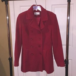 Crimson/red ladies coat
